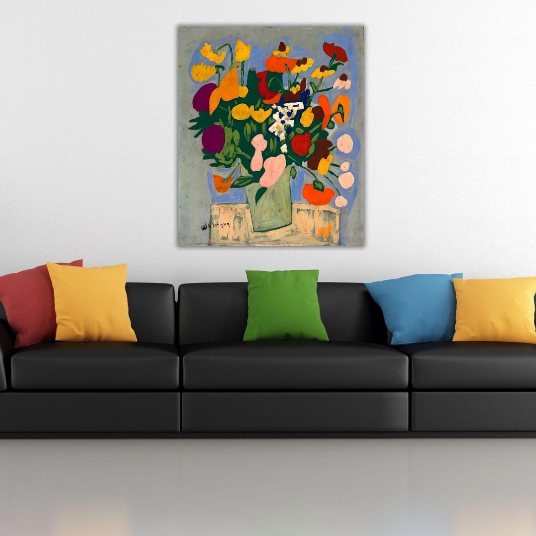 Flowers by William H. Johnson Ready to Hang Canvas Wall Art