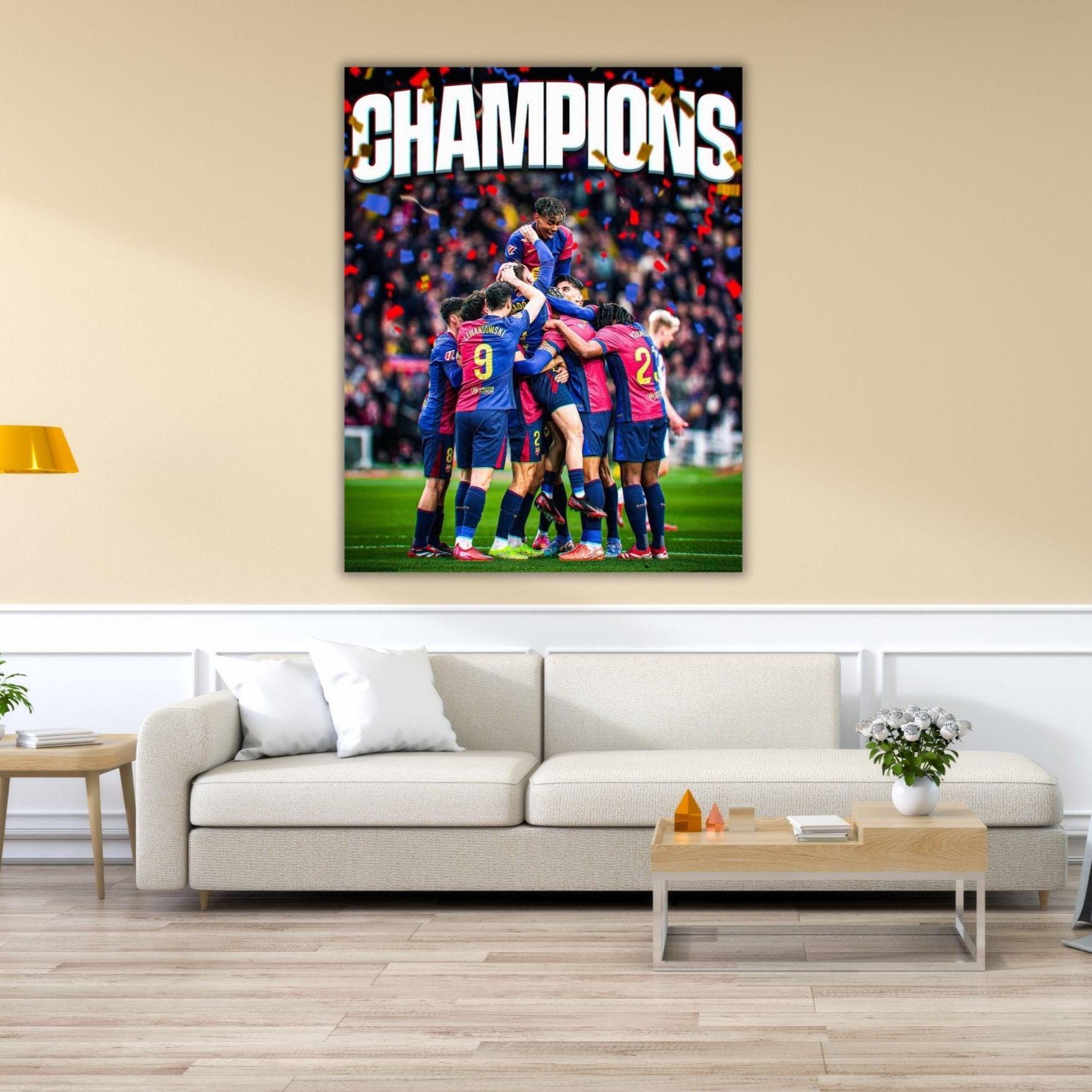 Poster Dédicacé Officiel Du FC Barcelone 2025-2026 - Format A4 (21x29,7 Cm), Impression Brillante Haute Qualité - 4