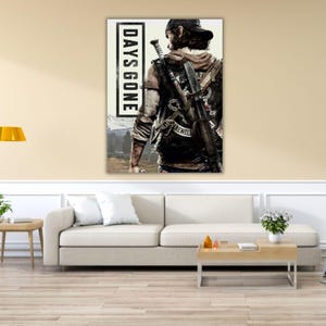 Days Gone Poster Print, Deacon Lee John Wall Art, Premium Canvas Print, Game Fan Gift, Gamer Wall Decor,Game Room Decor,Ready To Hang Canvas