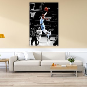 Ja Morant Print Poster, Memphis Grizzlies Poster, Dunk Poster, NBA Canvas, Memphis Grizzlies Wall Art, Ja Morant Poster,Room Wall Decoration