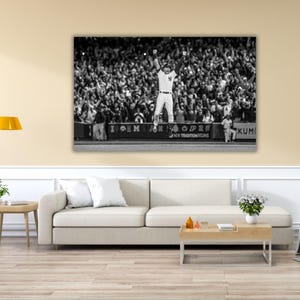 Derek Jeter Ready to Hang Wall Art New York Yankees Crowd Canvas Unique Design Wall Art Print Hand Made,Derek Jeter Poster,Derek Jeter Print