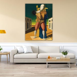 Troubadour 1940 by Giorgio De Chirico Ready to Hang Canvas Wall Art,Giorgio De Chirico Poster,Cubism Poster, Home Decoration Print