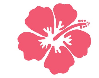 Cute Hibiscus Flower SVG Cricut Cut File - Silhouette Cut File ...