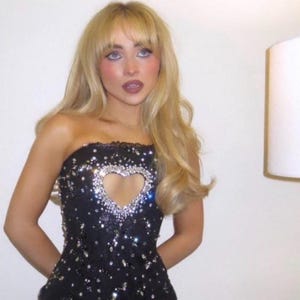 Rhinestone Heart Corset Top: Sabrina Carpenter Inspired, Custom Made