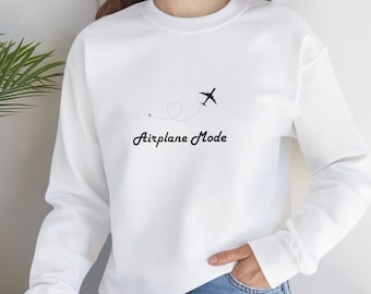Sudadera modo avión, camisa de viaje, sudadera de avión, regalo para viajero, camisa de aventurero, regalo para piloto, camisa de blogger viajero