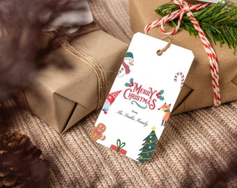 Cute Christmas Gift Tag / Printable Gift Tag / Merry Christmas Gift Tag / Personalized Gift Tag / Gift Tag SVG / Christmas Tree Gift Tag