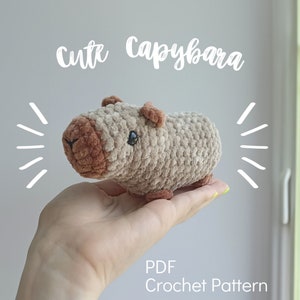 Cute Amigurumi Capybara Crochet Pattern Instant Digital Download image 1