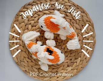 Adorable Plushy Amigurumi Koi Fish Crochet Pattern - Instant Digital Download