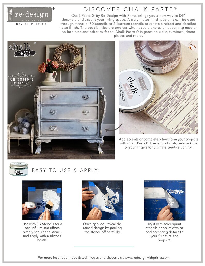 Chalk Paste Manor Coffee Redesign With Prima Chalk Paste for Stencils