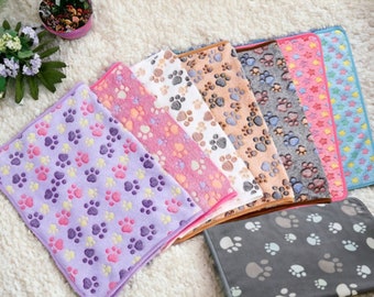 Coperta in pile per animali domestici con impronta di zampa personalizzata (60 x 40 cm)