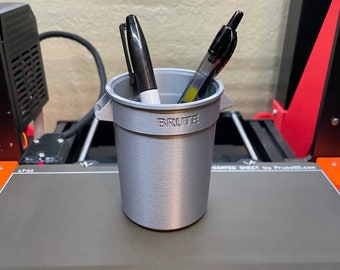 Mini Brute Can | Pen Holder & Desk Trach Can with Lid
