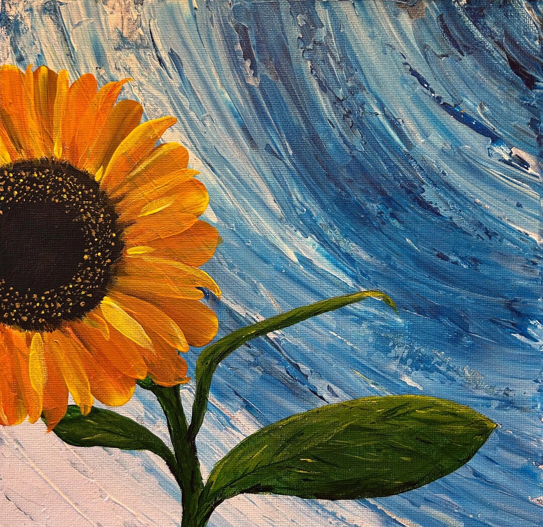 Original Acrylic Painting Palette Knife and Brush Design "autumn ...