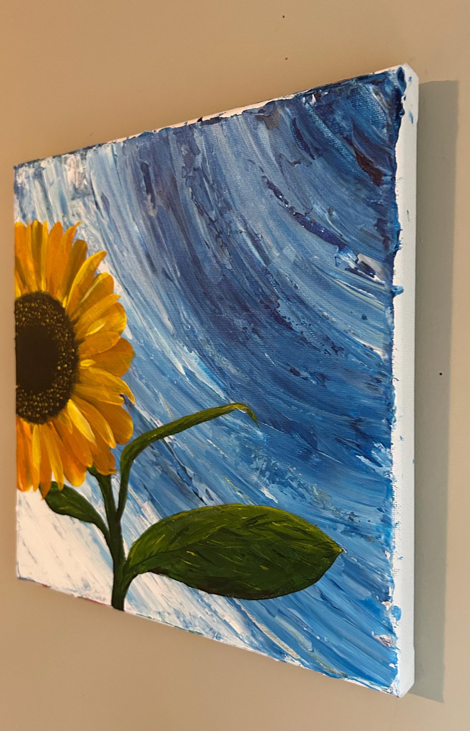 Original Acrylic Painting Palette Knife and Brush Design "autumn ...