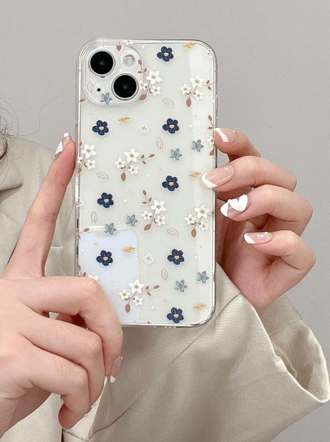 Clear Flower Phone Case for iPhone 14 13 12 11 Pro Max Plus Mini iPhone