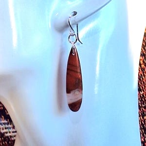 handgemachte Jaspis Edelstein-Silber Tropfen baumeln Teardrop Ohrring, Boho südwestlichen Silber-Stein Ohrring Geschenk für Valentinstag-Geburtstag-Jubiläum