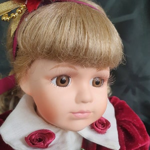 Porcelain Doll 14&quot; (35cm) by The Leonardo Collection, Vintage Limited Edition Collector’s Porcelain Doll (97)