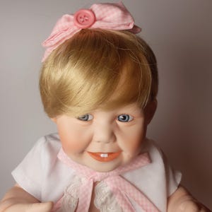 Porcelain Doll &quot;Cute As A Button&quot;  15&quot; (38cm) by Titus Tomescur, by The Ashton-Drake Galleries, Vintage Limited Edition Doll (271 - 2)