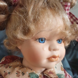 Vintage Porcelain Doll 16&quot; (40 cm),  Limited Edition Collector’s Porcelain Doll,  Beautiful and Unique (731)