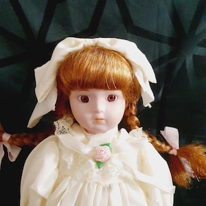 Porcelain Doll 16&quot; (41 cm), Rare German Vintage Genuine Porcelain Doll,  Limited Edition Collector’s Porcelain Doll (247)