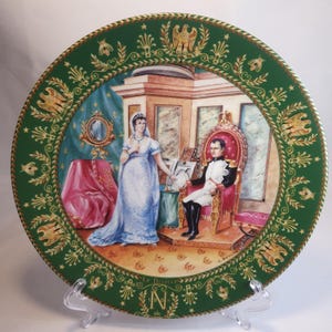 Vintage Decorative Limited Edition Porcelain Plate &quot;Le Divorce&quot;, &quot;Josephine at Napoleon&quot; by d&#39;Arceau-Limoges, France, 1985