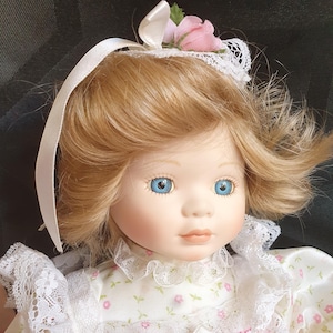 Porcelain Doll &quot;Emily&quot; 12&quot; (30cm) by The Ashton-Drake Galleries, Vintage Limited Edition Collector’s Porcelain Doll (106)