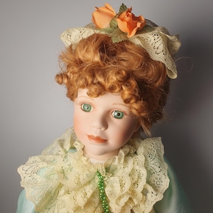 Porcelain Doll &quot;Rhona&quot; by The Leonardo Collection 18&quot; (46cm), Rare Vintage Limited Edition Collector’s Doll (21)