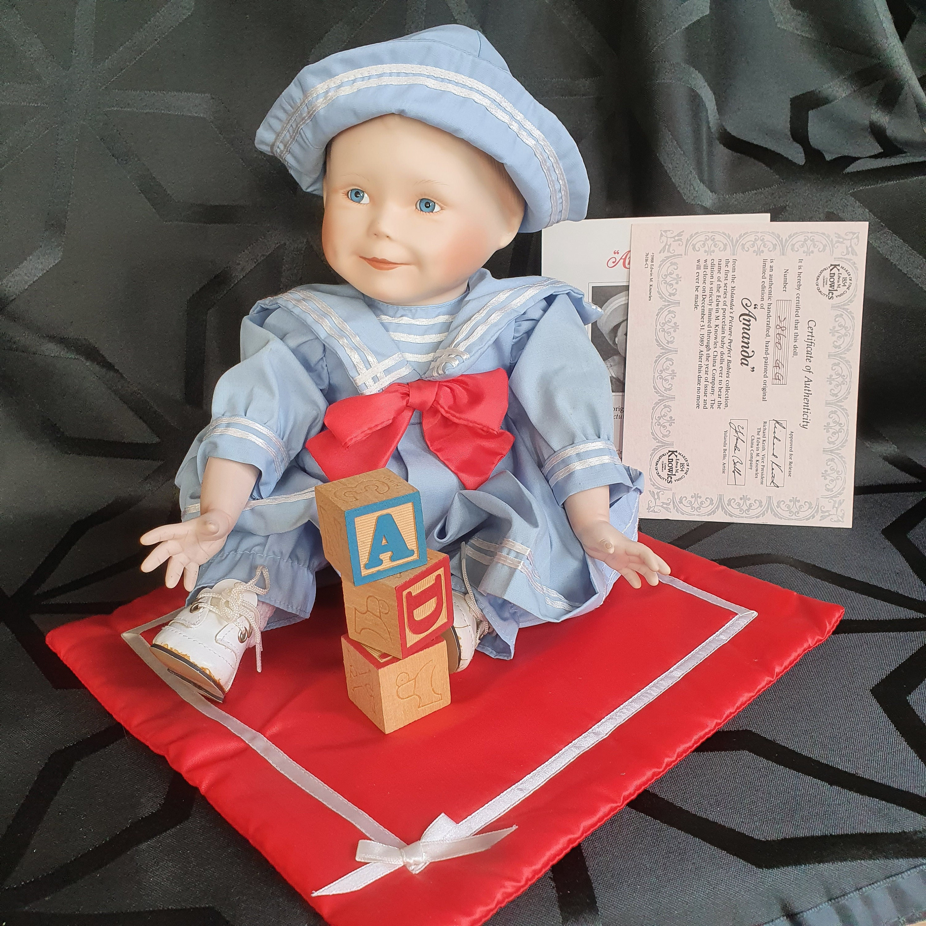 Porcelain Doll amanda 10 25 Cm by Edwin M. Knowles From yolanda s Picture Perfect Babies Collection 8 Etsy UK