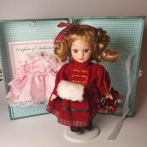 Full Porcelain Body Doll &quot;Victoria&quot; (113) 7&quot;(18cm), Vintage Limited Edition Collector’s Porcelain Doll