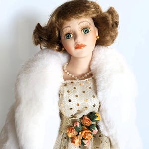 Porcelain Doll &quot;Katie&quot; 21&quot; (53cm) by The Trinity Collection, Limited Edition Collector’s Bride Porcelain Doll (100)