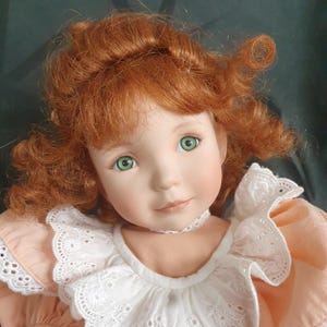 Porcelain Doll &#39;&#39;Peaches and Cream&#39;&#39; (109) 14&quot;(35cm) by Dianna Effner, The Ashton-Drake Galleries, Vintage Limited Edition Collector’s Doll
