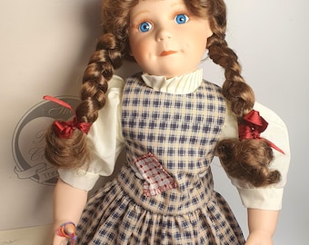 Vintage Porcelain Doll "Peggy" by The Palmary Collection, Limited Edition Collector’s Doll 17"