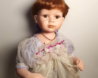 Vintage Porcelain Doll by The Leonardo Collection • Large Limited Edition Collector Doll • Rare Gift for Doll Lovers
