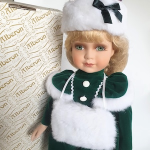 Porcelain Doll &quot;Joanne&quot; 17&quot; (42cm) by The Alberon Collection, Vintage Limited Edition Collector’s Porcelain Doll (697)
