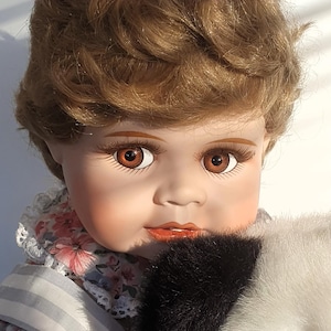 Porzellanpuppe &quot;Samantha&quot; 18 &quot;(46 cm) von Connie Walser Derek, The Hamilton Collection, Vintage Limitierte Sammlerpuppe, 1992 (74)&quot;