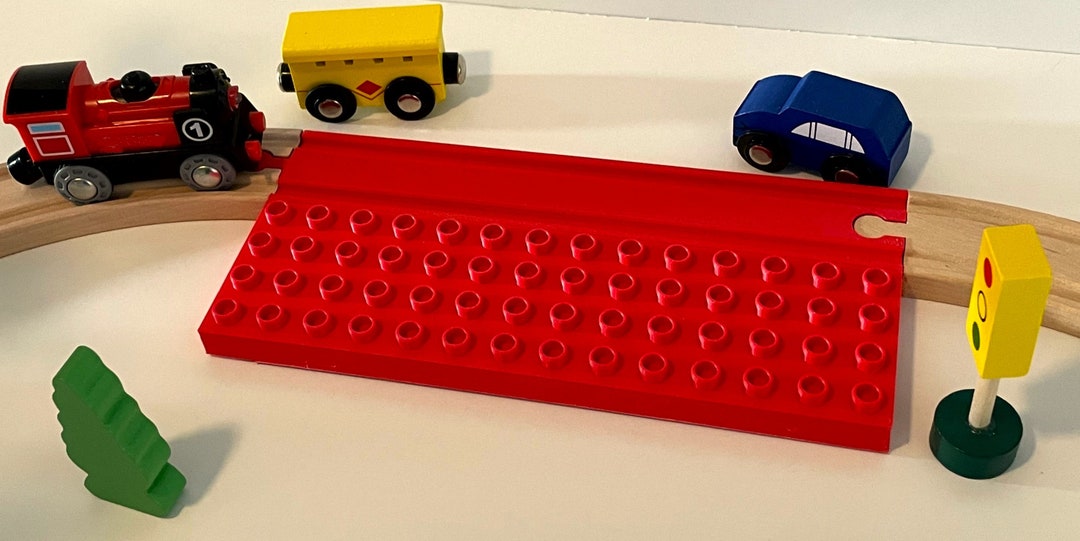 Lego Duplo Building Base for Combination With Wooden Trains. Compatible