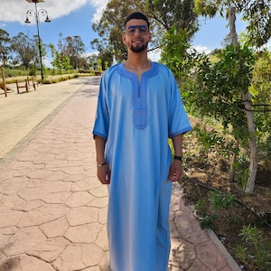 Moroccan Gandoura for Women – Handmade Traditional Dress, Boho Caftan, Lounge Wear, Ethnic Clothing, Moroccan Fashion sefifa style Eid adha