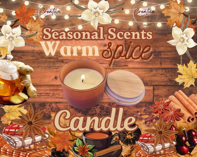 Warm Spice Aroma |Handmade Beeswax Candle | Gift Idea | Home  Fragrance | USA Made