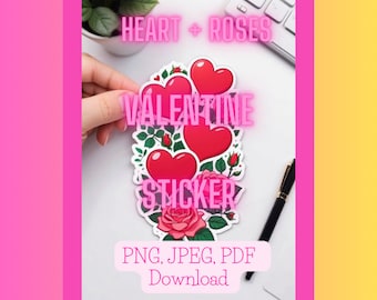 Valentines Day Romantic Love Sticker - Digital Download