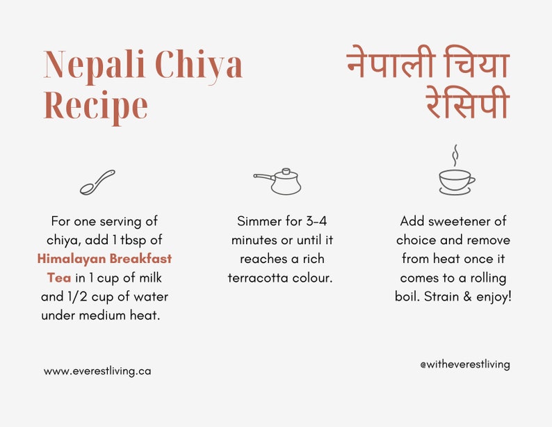 100g Himalayan Breakfast Tea Authentic Nepali Chai Cardamom, Ginger