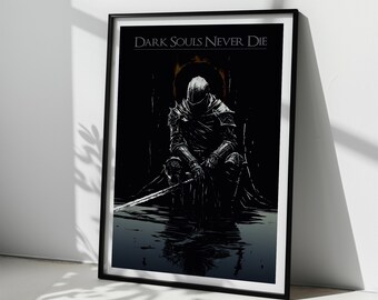 Dark Souls Never Die - affiche - toile - displate