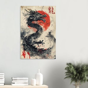 Année du Dragon Affiche Toile Displate 60x90 cm / 24x36″