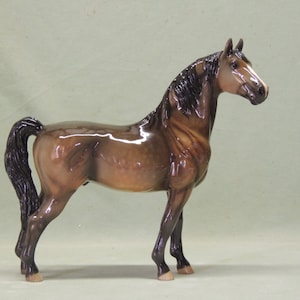 Dark Bay Morgan - 23cm High x 22cm Long - Ceramic Figurine - Cheval Ceramics