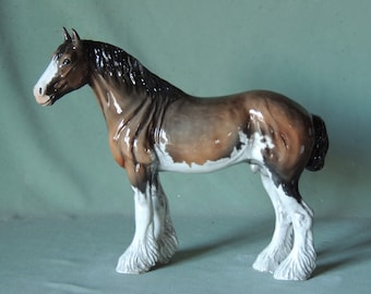 Clydedale Stallion - Keramikfigur - 27 cm Hoch x 22,5 cm Lang