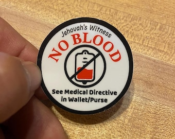 No Blood Stickers (Round)