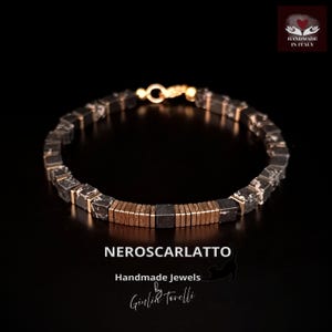 Zwarte Toermalijn en Hematiet Armband Verguld, Natuurlijke Stenen van Bescherming en Kracht, Handgemaakt op Maat