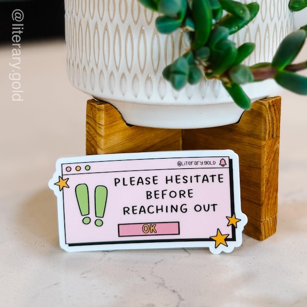 Humour d'entreprise, autocollant en vinyle Girl Boss - Veuillez hésiter avant de tendre la main