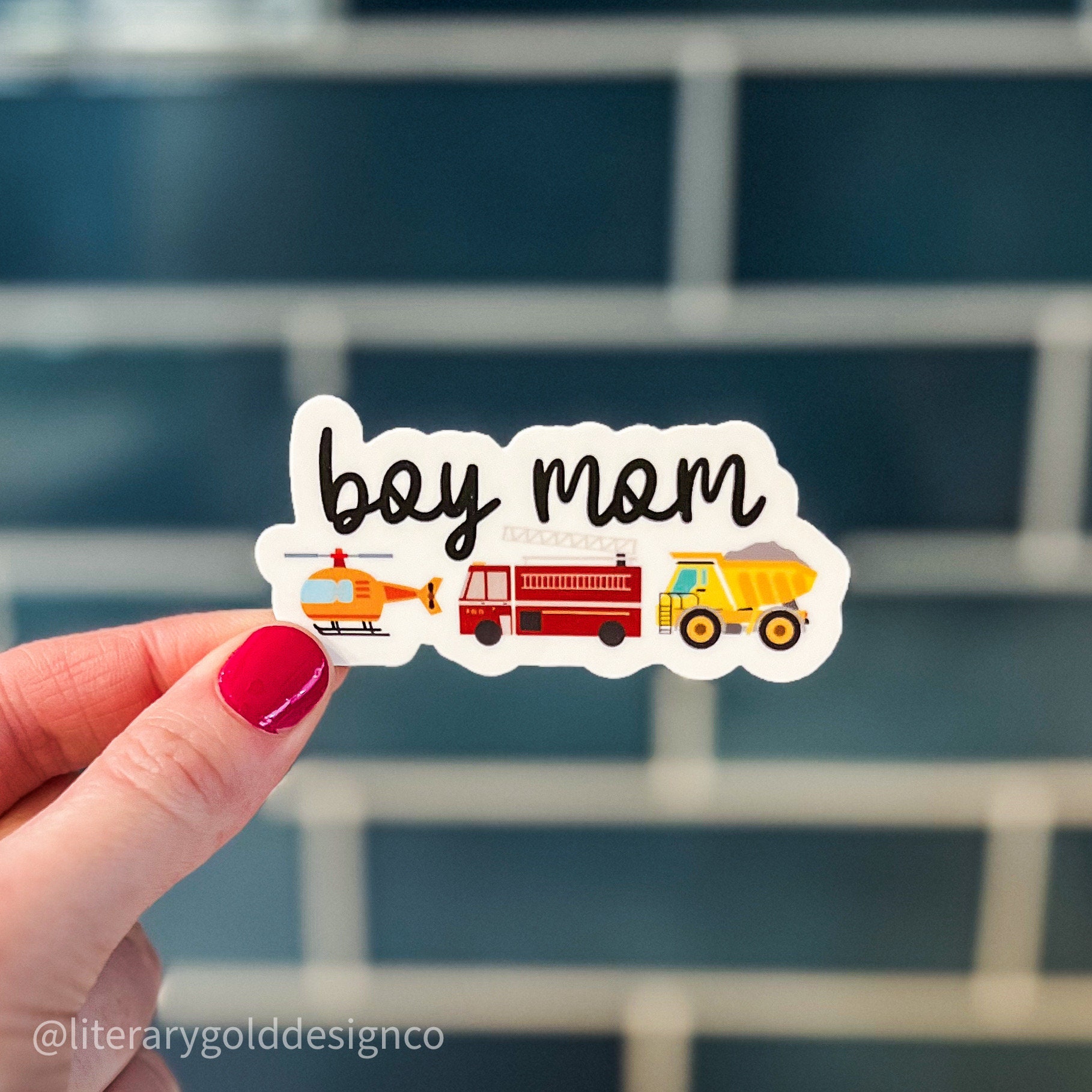 Boy Mom Vinyl Sticker - Etsy
