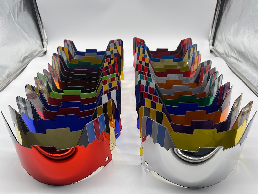 Custom Chrome Full Size Helmet Visor Team Theme Etsy