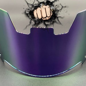 Purple Haze Chrome Full Size Helmet Visor (Display Only) Riddell Speed/Flex Compatible Baltimore Ravens, Minnesota Vikings