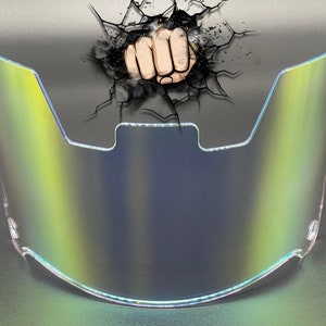 Clear Gold Chrome Full Size Helmet Visor (Display Only) Riddell Speed/Flex Compatible Los Angeles Chargers